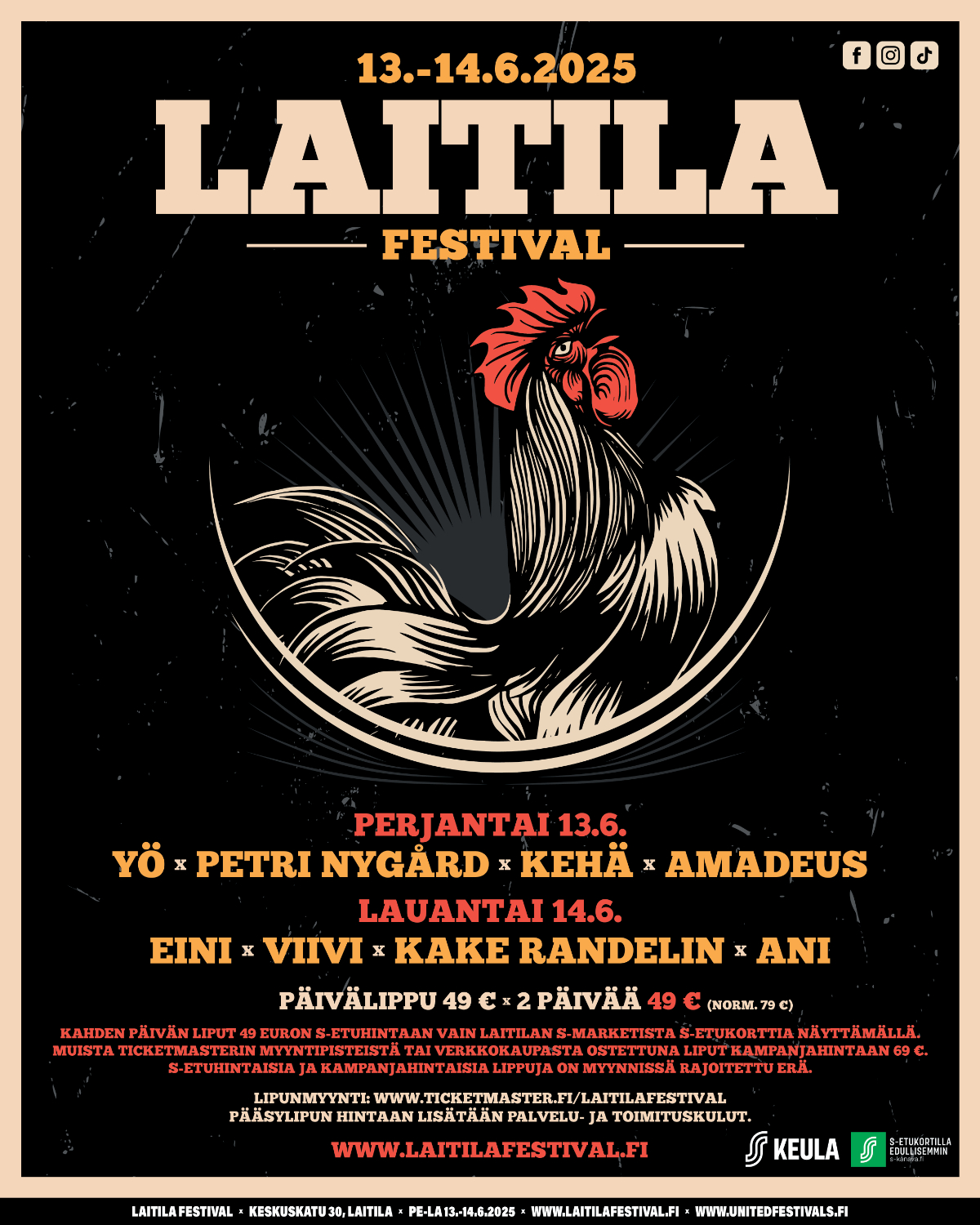 Suosittu Laitila Festival juhlitaan kesäkuussa 2025!