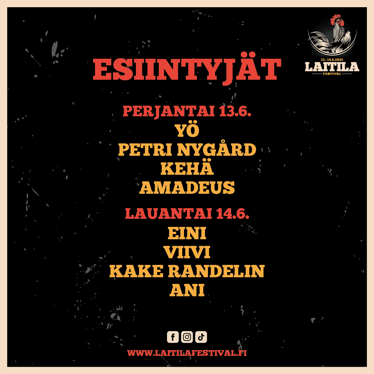 Kesän 2025 Laitila Festivalien esiintyjät on julkaistu!