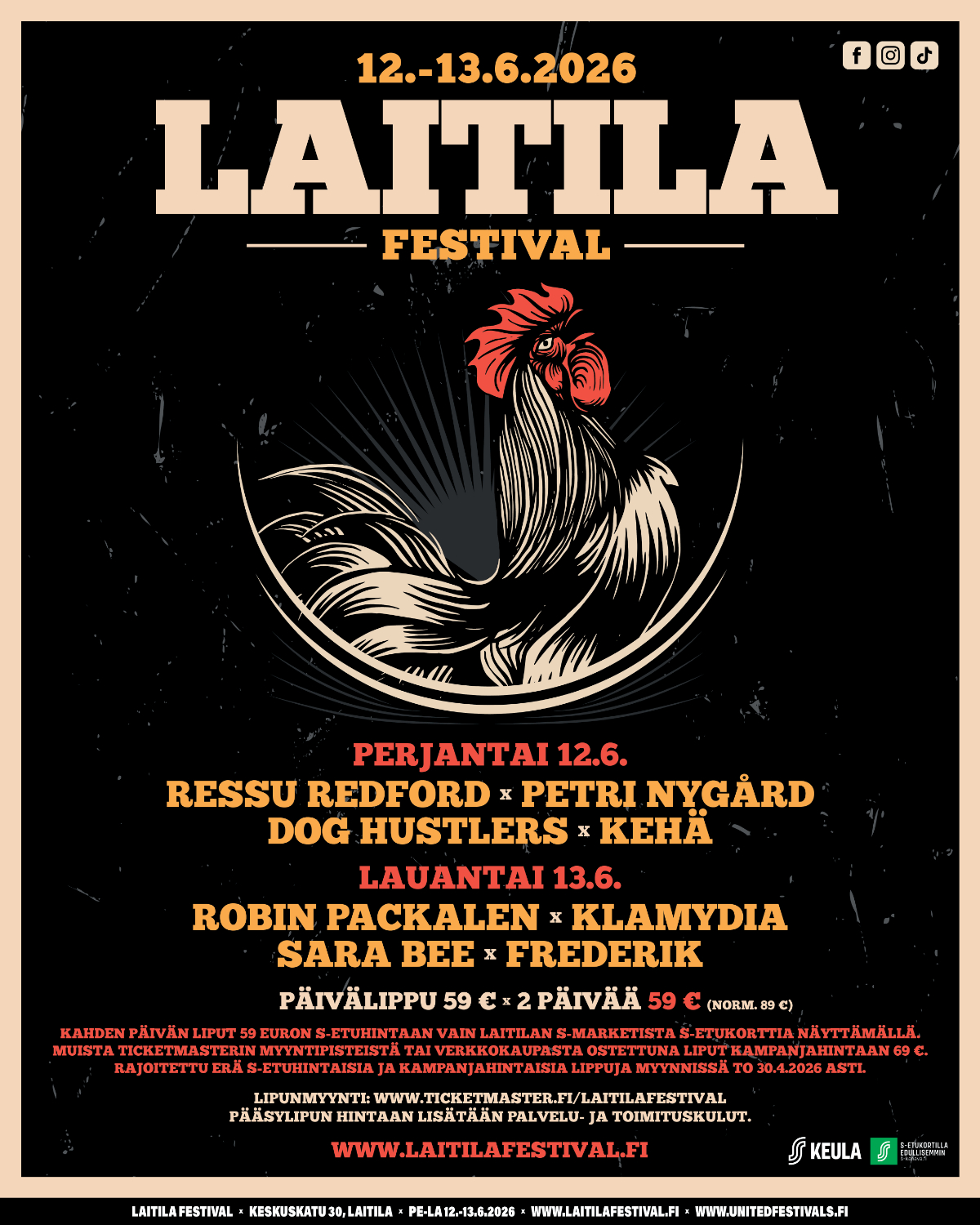 Suosittu Laitila Festival juhlitaan kesäkuussa 2026!