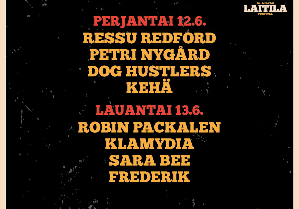 Kesän 2026 Laitila Festivalien esiintyjät on julkaistu!